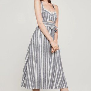 BCBG Maxazria, Grey & White Stripe, Keyhole